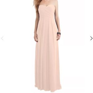 Petal Pink Chiffon Sweetheart Floor Length Dress